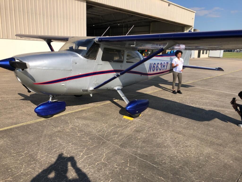 Pilot Tahchiona receiving Certified Flight Instructor - Instrument Rating allowing her to train pilots for their Instrument Rating.